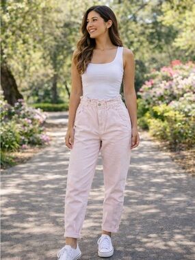 ZARA  Waist Jeans Light Pink Size US 6